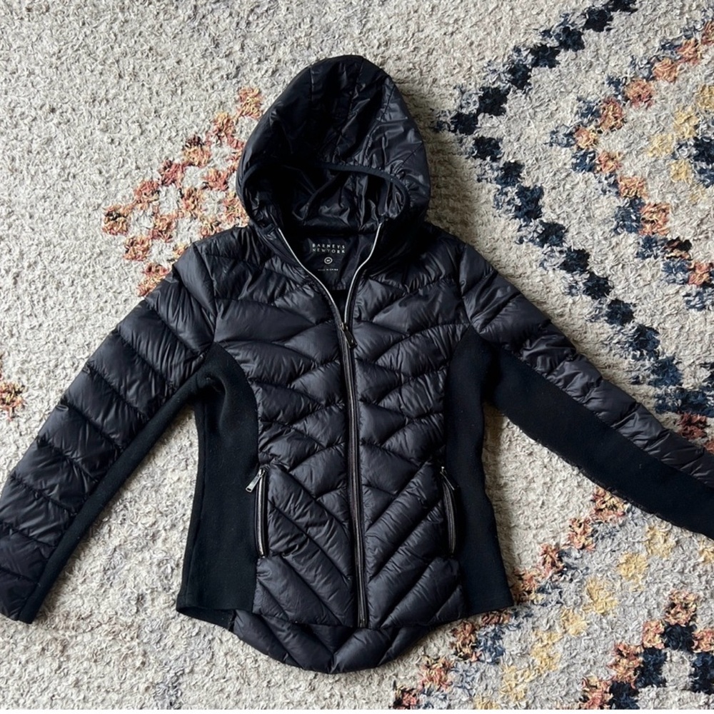 Barneys New York Black Puffer Jacket